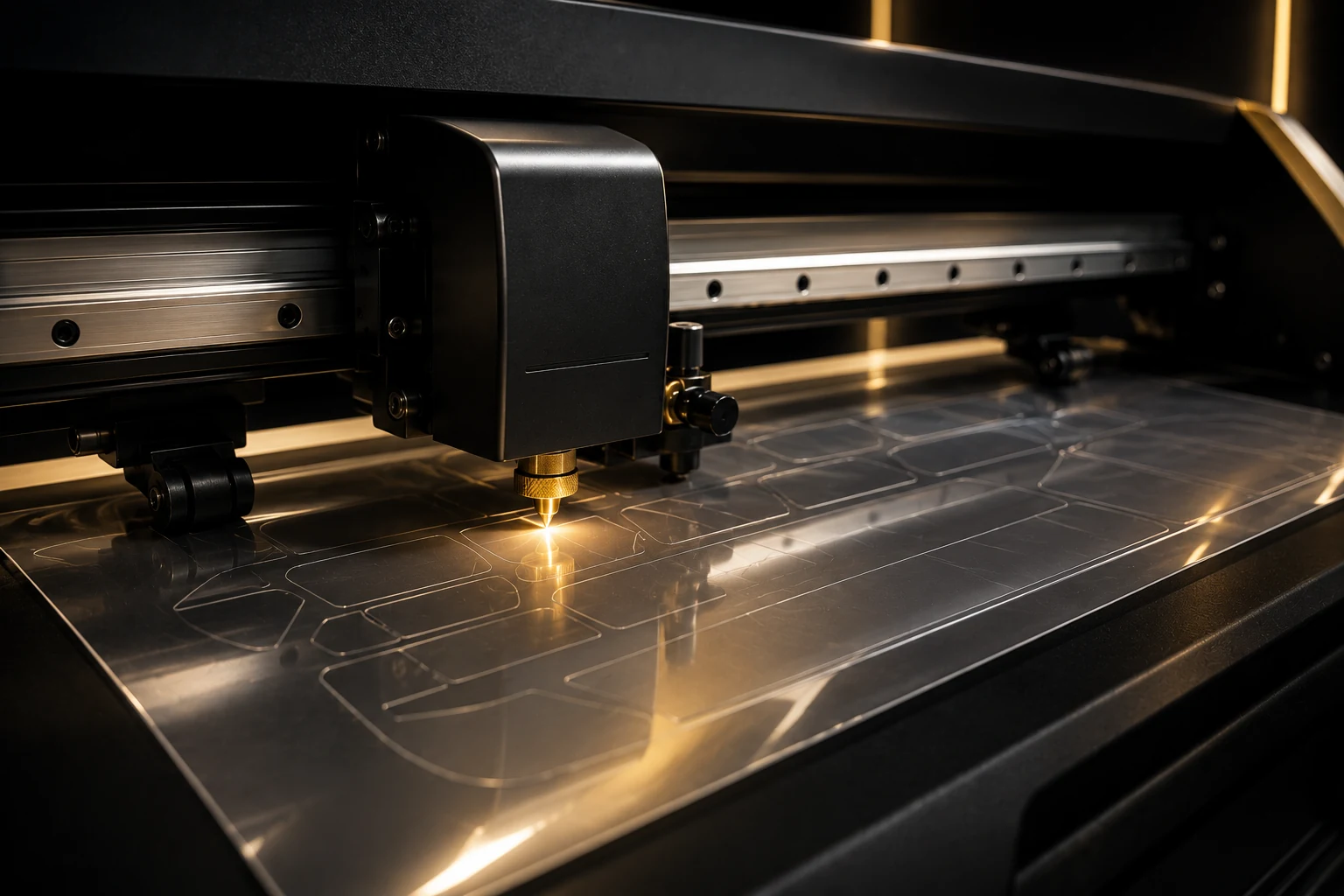 Digitally pre-cut vehicle panel patterns prepared on an XPRO plotter